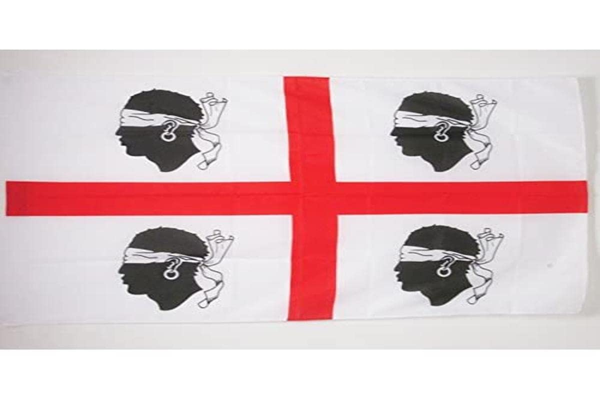 AZ FLAG - Sardinia nationalist Flag - 2x3 Ft - Sardinian Banner with Sleeve - 100% Polyester - Fade Resistant - Vivid Colors - 2' x 3' Feet - 90x60 Cm