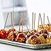 Bamboo Skewers BBQ Natural Bamboo Sticks Appetizers, Cocktails, Caramel, Candy Apple, Corn Dog, Corn Cob, Chocolate Fountain, Kabob, Grill (4 inch -300pcs)
