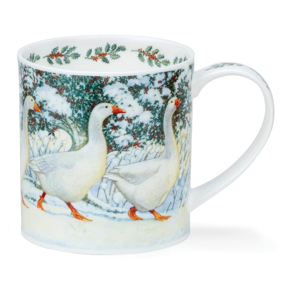 DUNOON Festive Birds Orkney 0.35 Litre Mug Geese or Robins (Geese)