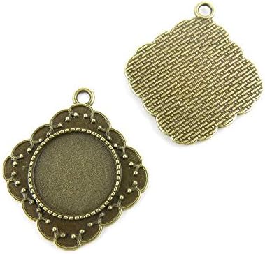 Price per 140 Pieces Fashion Jewelry Making Charms Findings Arts Crafts Beading Antique Bronze Tone 04465 Round Cabochon Base Blank