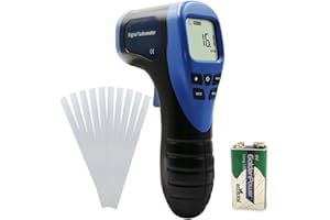 KOPARNEED Handheld Tachometer Non-Contact Laser Photo Sensor with 2.5 to 99,999 RPM Range, Digital RPM Tachometer Motor Speed Gauge Includes 10 Reflective Tapes