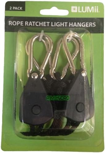 LUMII ROPE RATCHET HEAVY DUTY GROW LIGHT HANGERS HYDROPONICS