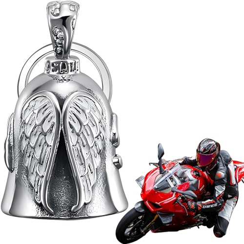 Guardian Bell, Guardian Ride Bell, Stainless Steel Motorcycle Angel Shaped Guardian Hanging, Lucky Bell Motorcycle Bells