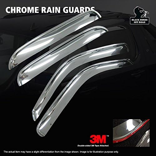Chevy Tahoe Chevrolet Chrome Wind Deflectors Sun Visors Rain Guards Exterior Trim Cover Set 2003 2004 2005 2006