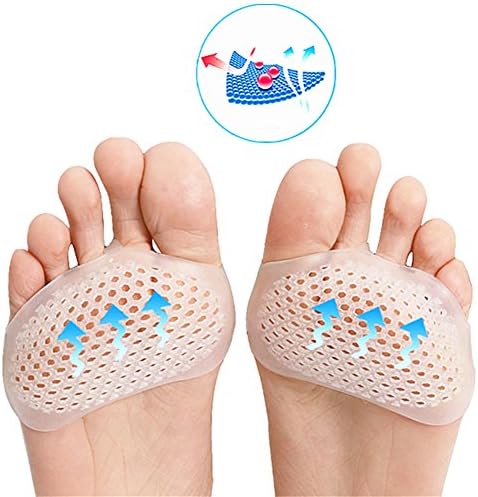 WeALake Gel Toe Separator Bunion Splint for Hammer Toe with Forefoot Cushion Pad, Half Toe Sleeve Metatarsal Pads, Foot Pain Relief, Prevent Callus and Blisters for Men and Women