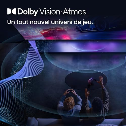 55E7S Pro - TV QLED 55" (139 cm), 4K UHD, 144Hz Natif, Dolby Vision IQ & Atmos, HDMI 2.1, FreeSync Premium, Smart TV VIDAA U9.5, Contrôle Vocal Alexa Intégré, Modèle 2026