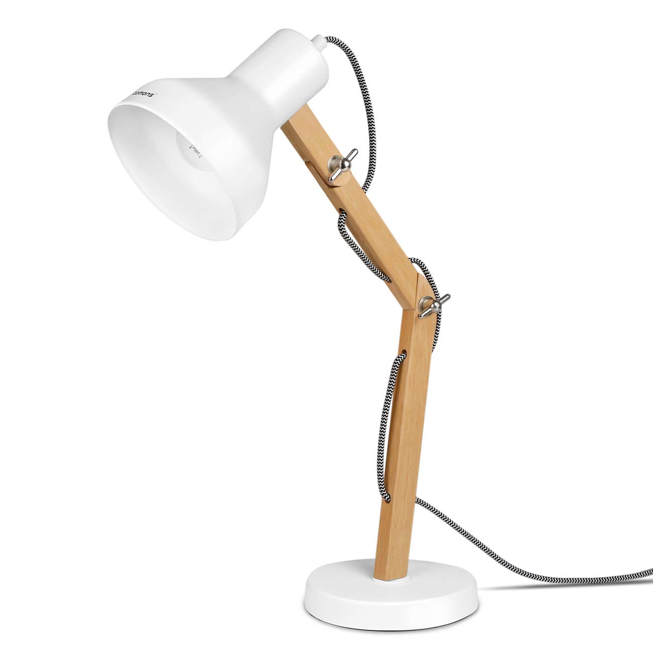 Tomons LED Desk Lamp Wood Swing Arm, Table Lamp, Reading Lights, Study