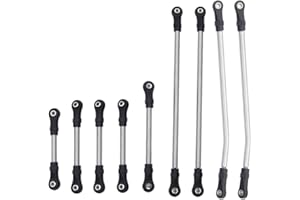 FACCNOY LCG Girder Frame Stainless Steel Linkage Link Rod Rod End For 1/10 RC Crawler Axial SCX10 II III TRX4 Capra 1.9 LCG Rails Chassis Kit (for SCX10 III)