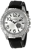 UNLISTED WATCHES Men's UL1246 City Streets Round Silver Case Silver Dial Black Strap Watch