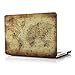 iCasso New Art Fashion Image Series Ultra Slim Light Weight Rubberized Hard Case Glossy Clear Crystal Snap-On Hard Cover Case for MacBook Pro 13 inch (Model: A1278) - Vintage Map