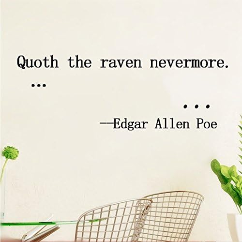 Quoth the raven nevermore. Vinyl Wall Art Inspirational Quotes and sayings Home decor Decal Sticker Size: 13'' X 32''