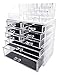 Sodynee Acrylic Makeup Cosmetic Organizer Storage Drawers Display Boxes Case, Three Pieces Set