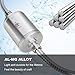 Al-Mg Metal Shower Filter with 10-Stage Replaceable Filter Cartridge, Shower Water Filter Removes Chlorine, Heavy Metals, Impurities and Absorbs Bad Smells, Work with Any Shower Head & Handheld Shower