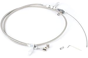 Throttle Cable, Transmission Kickdown Cable Kit Stainless Braided Kick Down Detent Fits for 904