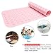 Bath Mat, Bluesim Non Slip Shower Bathtub Mat Non Skid Bath Mat Baby With Mold Resistant Non Sikd Anti slip Powerful Suction Cups & Superior Grip, 16”39”,pink