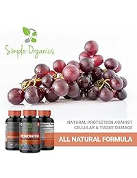 Resveratrol 1600mg per Serving- 100% Organic, Pure Extra Strength Complex with Organic...