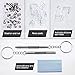 Seniore 510pcs Eyeglasses Repair Kit, 45 Kinds of Small Screws and Nose Pads Set,with 2 Screwdrivers for Sunglasses, Watch, Jewelry Fixing Universal
