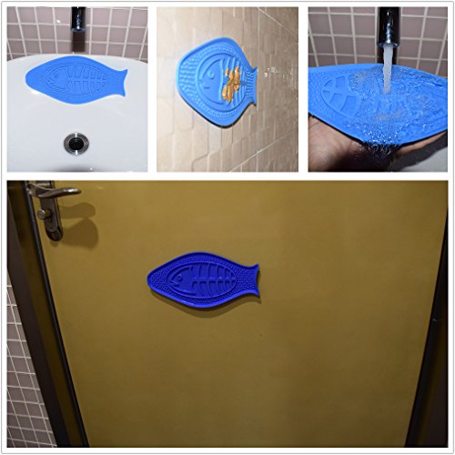 MalsiPree Dog Lick Pad, FDA Approved Dog Distraction Device Peanut Butter Pad with Suction Cup and Bumper, Fish Shape Bath Buddy for Dogs Makes Shower Easy and Funny (Blue)