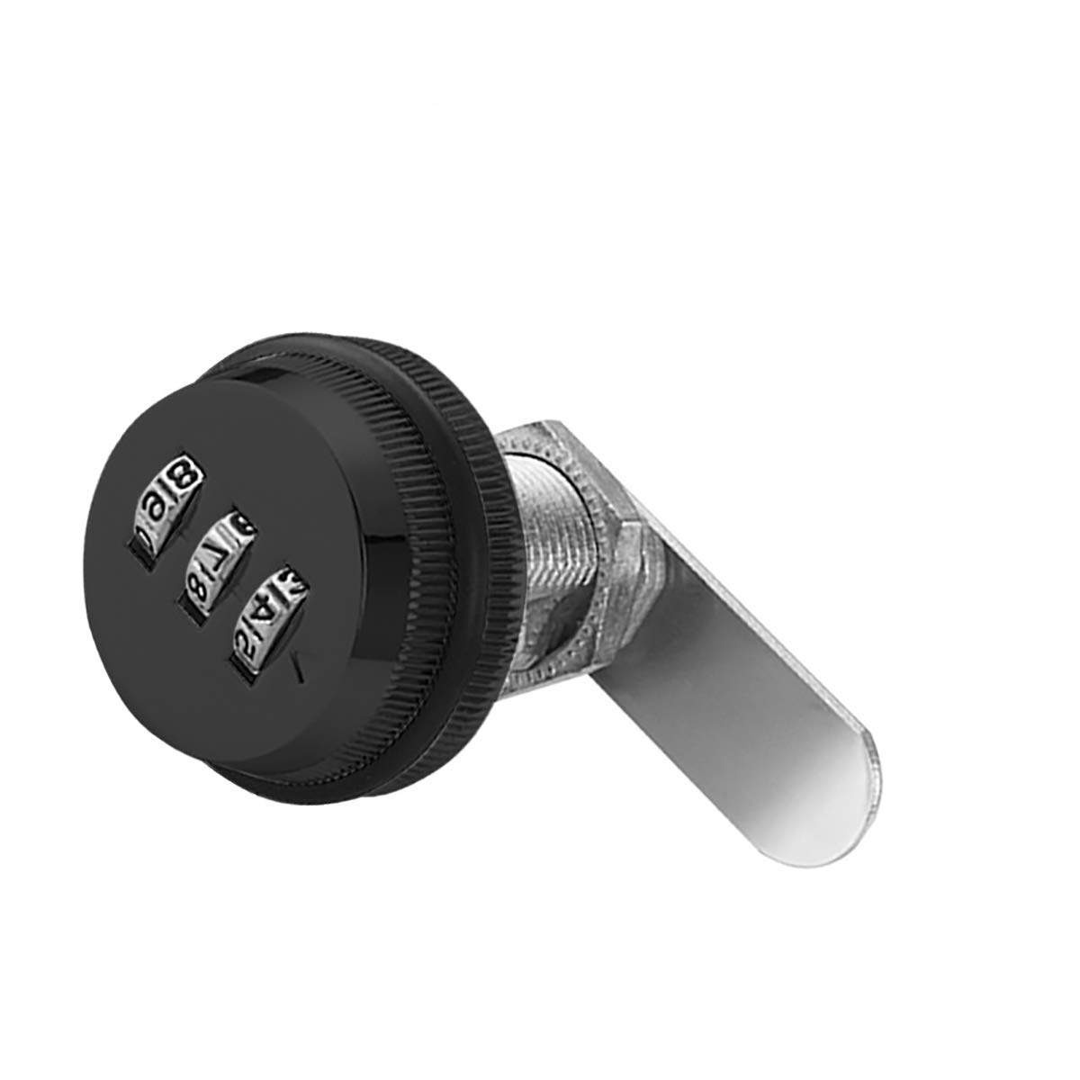 3 Digit Code Combination Cam Lock 30mm Password Coded Locks Zinc Alloy Coded Security Lock for Box Cabinet Mailbox Drawer Door Furniture Black — image 1