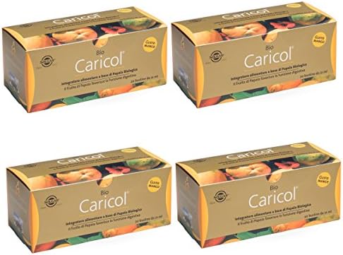 Solgar – Digestive Bio Caricol 4 Packs of 20 Sachets 21 ml- Can Be Used In The Event Of Difficulties Due to a Meal Copious, A Long Journey, Climate Change Or of Time Zone.