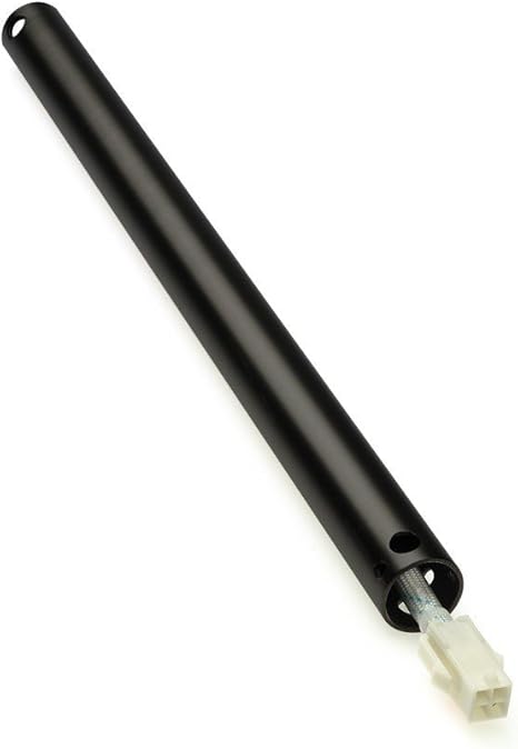 Hunter 25144 12 Inch Standard Extension Downrod Black Ceiling