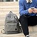 Hoperay G-12 Men Canvas Hoperay College Student School Bags for Teenagers Vintage Mochila Casual Travel Daypack Laptop Backpacks with USB Charging Port Fits 15Inch Laptop, Grey