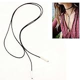 Women Fashion Necklace Chain, BOKOLI Gothic Style Long Black Velvet Punk Choker