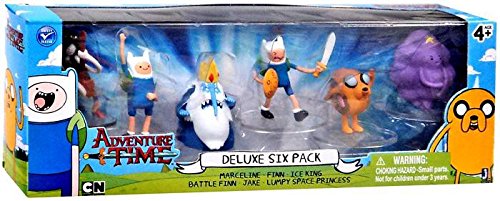 Adventure Time2 Inch Mini Figure Deluxe 6-Pack Marceline, Finn, Ice King, Battle Finn, Jake & Lumpy Space Princess