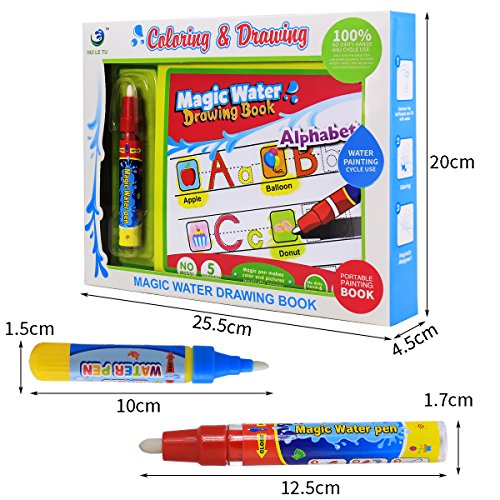 Water Colouring Doodle for Water Colouring Doodle for Kids Tracing Alphabet Writing and Drawing, Reusable Water painting Kits and 2 Magic Water Pens - Thumbnail 4