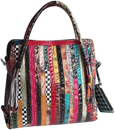 AmerileatherEtta Animal Print Leather Handbag (#1927-9)