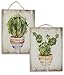 Juvale Wooden Wall Ornament - 2-Piece Small Hanging Decorations Cactus Design, Natural Decor Living Room, Hallway Dining Room, 8 x 5.9 x 0.9 inches