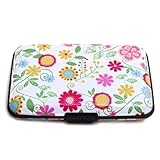 HDE Designer Aluminum RFID Blocking Identity Protection Travel Credit Card Case (Spring Flowers)