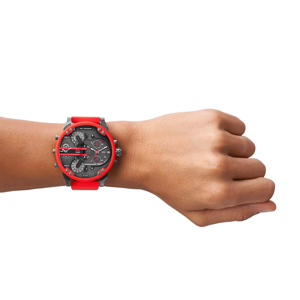 Diesel Mr. Daddy 2.0 Men's Watch with Oversized Chronograph Watch Dial and Stainless Steel, Silicone or Leather Band