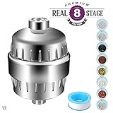 U-PY SPA 8-Stage Shower Filter with Replaceable Universal Filter Cartridge, Removing Chlorine and Heavy Metals. High Output. Gentle to Skin and Hair.