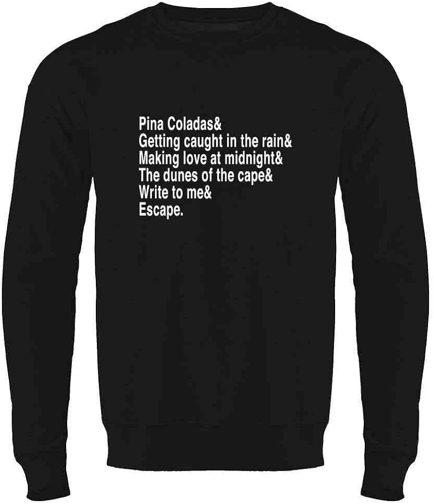 Pina Colada Ampersand List Funny Crewneck Sweatshirt for Men
