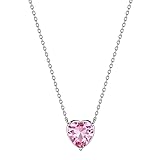 October Birthstone Necklace Tiny Hearts Love