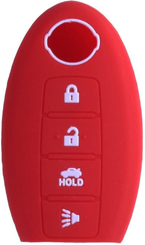 Amazon Co Jp Xuhang シリコーン キーフォブ スキン キーカバー リモートケース プロテクター シェル 日産 ティアナ ムラーノ マキシマ パスファインダー ローグ Versa 370z セントラ アルティマ スマート リモート4ボタン レッド 2 車 バイク