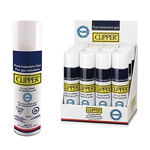 Clipper 1 Can Butane Pure ISOBUTANE Gas Refill Fuel Fluid Lighter Ultra Refined 11 Times 300 ML 5.99 OZ