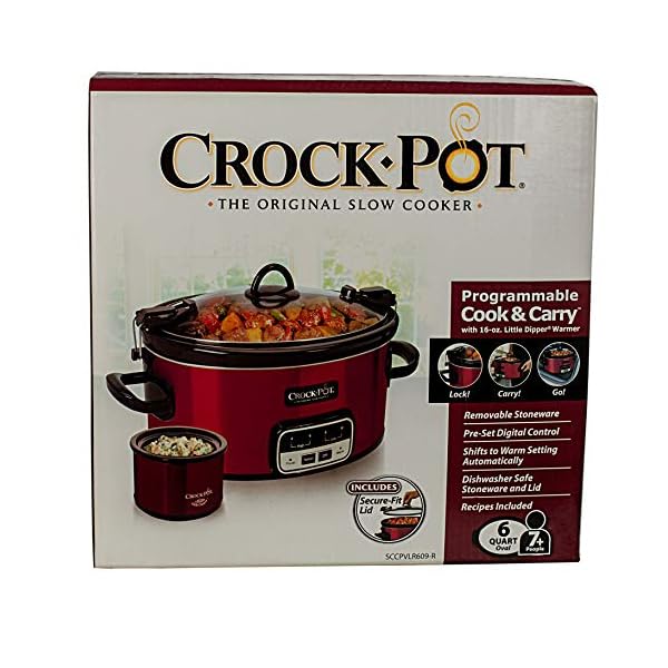 CrockPot 6 Quart Programmable On The GO Slow Cooker With Bonus Little