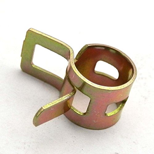 Yunshuo 50 Pieces Motorcycle Scooter Car Vehicle ATV Go Kart Fuel Line Hose Tubing Water Pipe Air Tube Spring Clips Clamps 5/6/7/8/9m (50pcs 9mm)