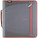 Five Star Zipper Binder, 2 Inch 3 Ring Binder, Removable File Folders, Durable, Gray/Bright Coral (29036IY8)