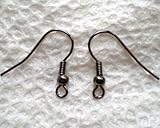 100pcs Ear Wire Fish Hooks 20mm ~Jewelry Making Findings~ (Gun Black)