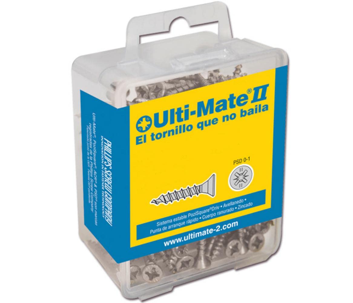 ULTI-MATE II B45070L - Caja Grande con tornillos de Alto rendimiento para Madera acabado ZINCADO de 4,5 x 70 mm.