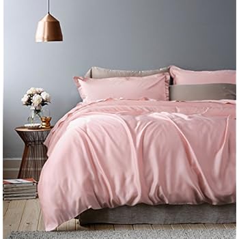 Amazon.com: Rose Gold Duvet Cover Luxury Bedding Set High