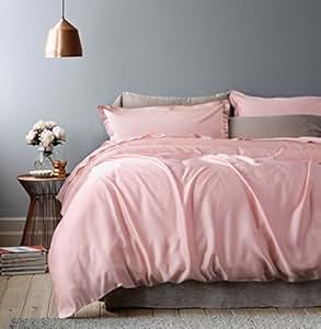 Amazon.com: Rose Gold Duvet Cover Luxury Bedding Set High