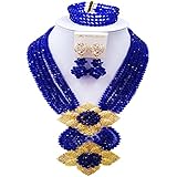 aczuv Fashion African Bead Necklace Nigerian Beads Wedding Jewelry Sets for Women