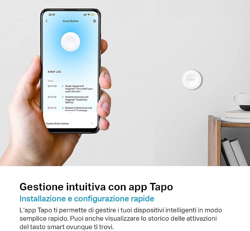 S200B Pulsante Smart Button Azioni Intelligenti Allarme Hub Richiesto