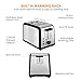 Toaster 2 Slice Warming Rack Brushed Stainless Steel for Breakfast Bread Toasters Defrost Reheat Cancel Button Removable Crumb Tray By KEEMO