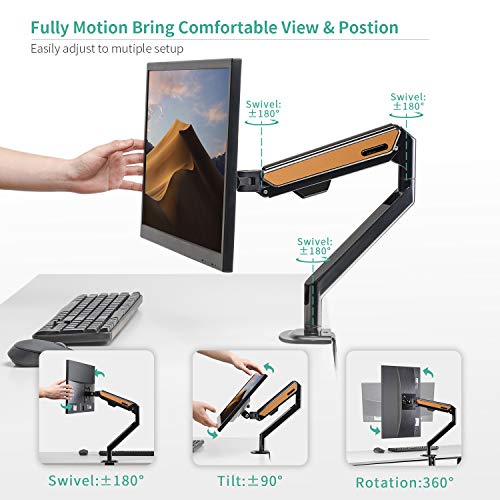 EleTab Single Monitor Desk Mount Height Adjustable Single Monitor