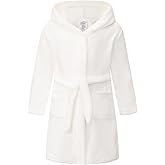 Fraprasty Boys Girls Hooded Robe Soft Touch Robe Kids Terry Cloth Cotton Spa Bathrobe Sleepwear 2-14 Years